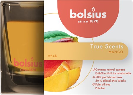 Bolsius Doftljus True Scents 6,3x9 cm Mango 6x1-p