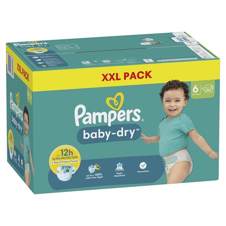 Blöjor med läckageskydd Pampers baby dry storlek 6