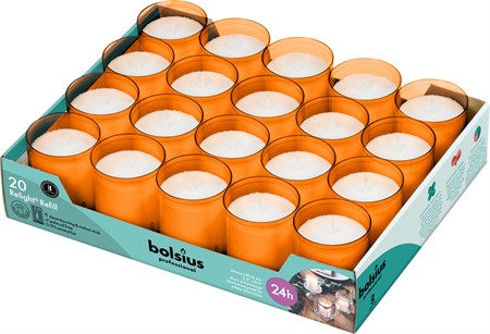 Bolsius Relight Refills ljus orange 24-tim 4x20-p