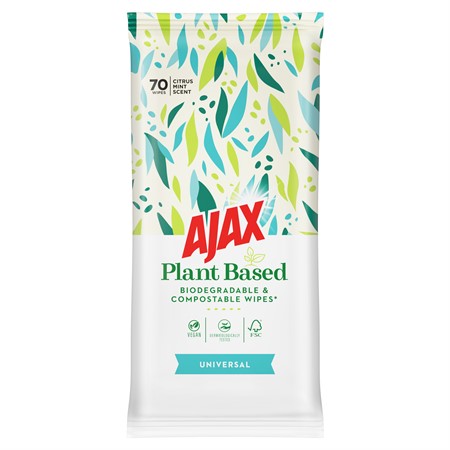 Ajax Plantbased Wipes Universal 12x70p