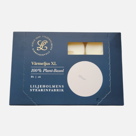 Liljeholmens Värmeljus XL 8-tim 12x6-p Vit Svanen