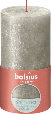 Bolsius Blockljus Shimmer 13x6,8 cm Champange 4x1-p