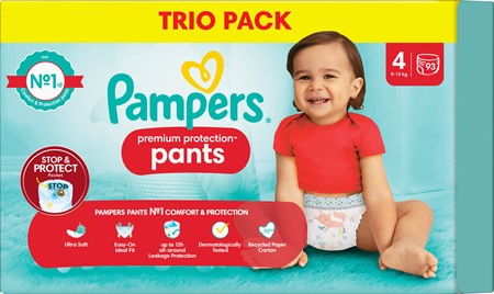 Skydd för ditt barn Pampers byxblöjor