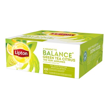 Lipton Balance Green Tea Citrus Storpack12x100-p